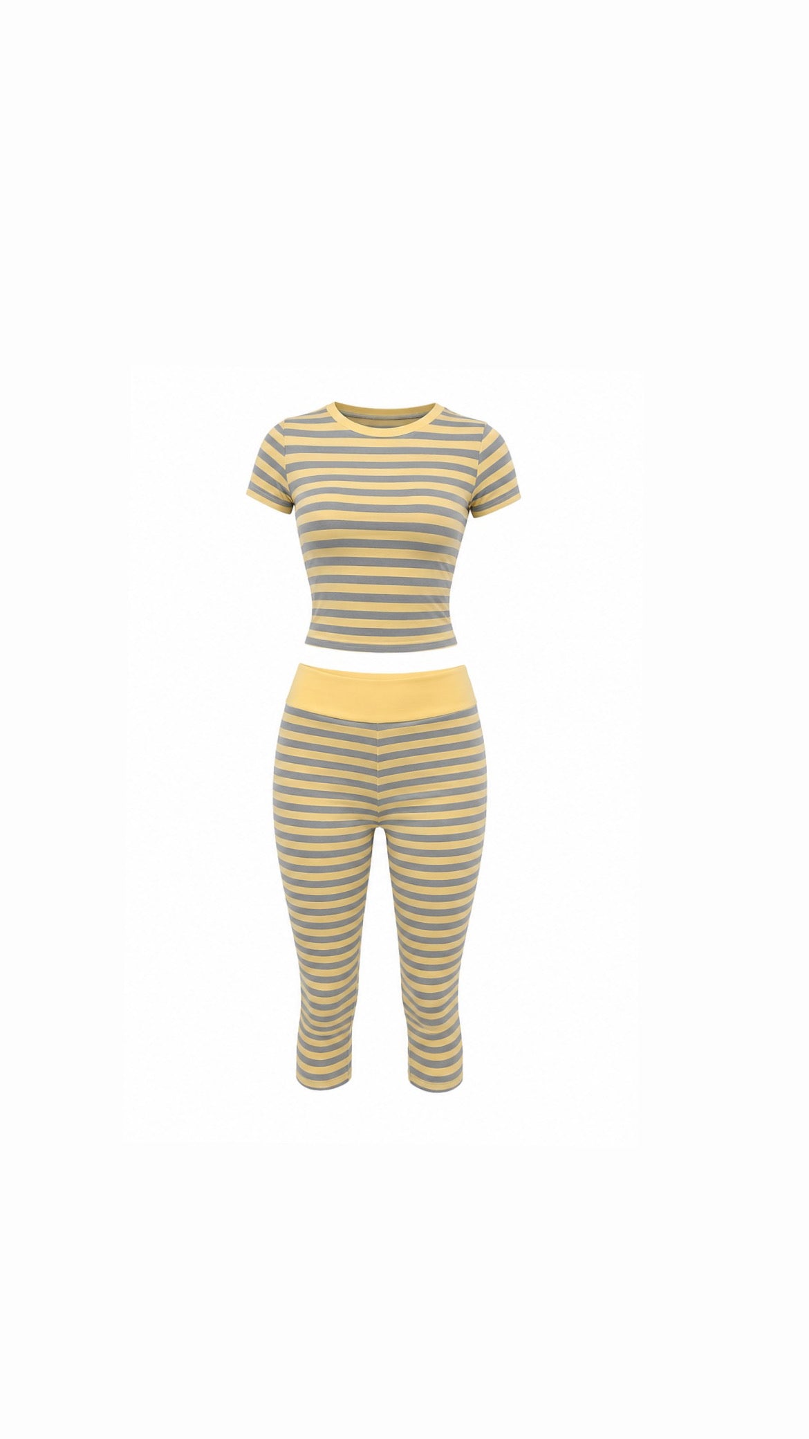 Stripped 2 piece capri set