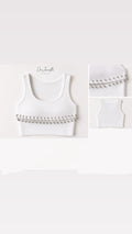 Safety pin cropped tank